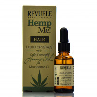 Сыворотка для кончиков волос с маслом конопли, Hair Liquid Crystals with Cold Pressed Hemp Oil and Macadamia Oil, Revuele, 30 ml