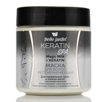 Belle Jardin, Keratin SPA, Magic Milk + Keratin, 450мл, Відновлююча маска для ламкого волосся