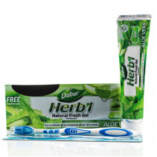 Зубная паста Дабур Dabur Herb'l Aloe Vera 150 гр + зуб.щет.