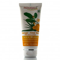 Засіб для вмивання Апельсин та Алое віра, Патанджалі , Orange Aloe vera Face Wash, Patanjali , 60 g.