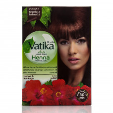 Краска на основе хны, бургунди 3,6 , Vatika Hair Colour Powder , 60 г (6 пакетиков по 10 г)