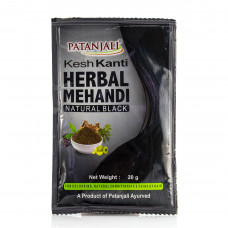Хна для волосся Хна-фарба Natural blak -"Натуральний чорний" Patanjali 20 г