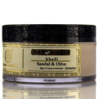 Трав'яний поживний крем сандал та олива Кхаді / Herbal nourishing cream sandal & olive / Khadi / Індія / 50 г