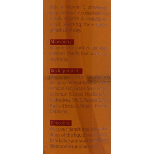 Глибоко зволожуючий засіб для миття рук із полуницею, Deep Moisturizing Strawberry Hand Wash, Vaadi Herbals, Індія 250мл