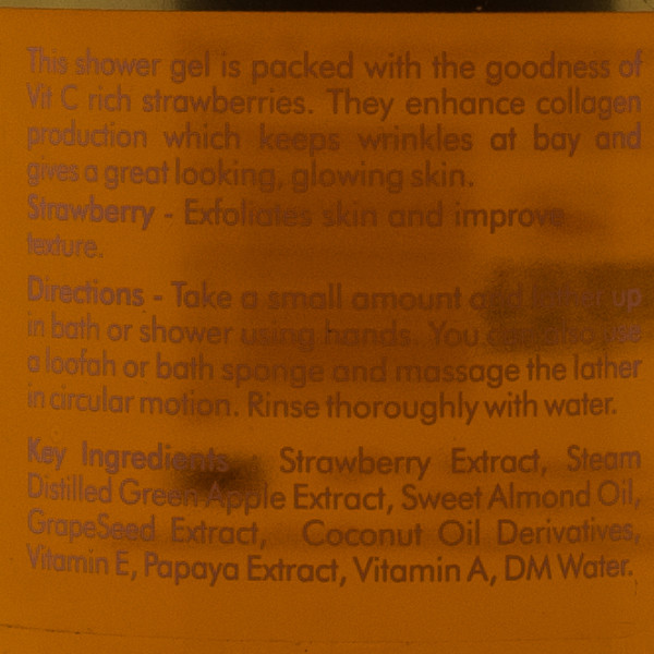 Гель для душа, Клубника, Blushing Strawberry Shower Gel, Vaadi Herbals, 300мл