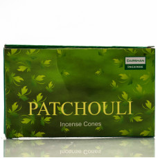 Ароматические конусы Пачули производство, Даршан, Darshan, Patchouli Индия, 10 шт в пачке