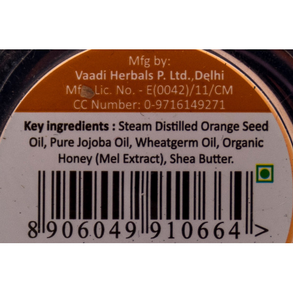 Бальзам для губ апельсиновой, Lip Balm Vaadi Herbals,Orange 10 мл