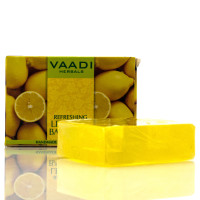 Мило з лимоном та базиліком, Refreshing Lemon & Basil Soap, Vaadi Herbals 75г