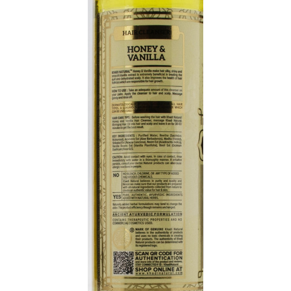 Шампунь-кондиціонер Мед та ваніль, Кхаді / Herbal Shampoo Honey and vanilla, Khadi / 210 мл