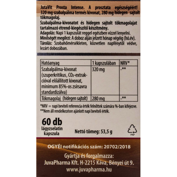 Простатит Prosta Intense JutaVit, Венгрия 60 таб