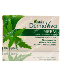 Мыло с нимом, антибактериальное, Ватика , Vatika Naturals Neem Antibacterial Soap , 115 г