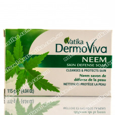 Мыло с нимом, антибактериальное, Ватика , Vatika Naturals Neem Antibacterial Soap , 115 г