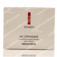 Очищающее средство против морщин для сухой и жирной кожи, VENZEN Soft Cream Hydrating Nicotinamide Essence, 50 г 