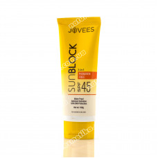 Сонцезахисний крем БЕЗ ПАРАБЕНІВ Jovees SUNBLOCK SPF 45, 100 g