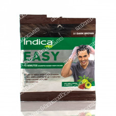 Натуральна Фарба для волосся 10-хвилинна, Індика / Indica easy hair color, Dark Brown 3 / 25 мл