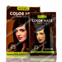 Хна трав'яна, коричнева, на натуральній основі Color Mate, Natural Brown 9.2 / 15 гр