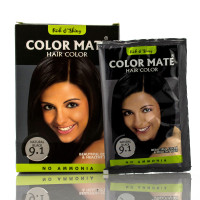 Хна травяная, черная, на натуральной основе, Color Mate, Natural Brown 9.1 / 15 гр