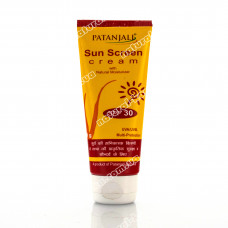 Солнцезащитный крем СПФ 30+ ,  Patanjali , 50 г