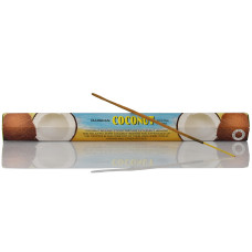 Аромапалочки угольные индийские благовония Кокос Coconut Darshan 20 шт - для гармонии, очищения пространства и внутреннего баланса