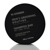 Твердый шампунь с активированным углем Mr.SCRUBBER Men's Grooming Routine Shampoo Bar 100 g — глубокая очистка, свежесть 