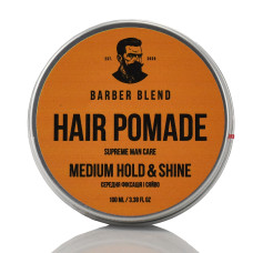 Помадка для волосся середньої фіксації BARBER BLEND Hair Pomade Medium 100 мл – надійна фіксація, природний блиск