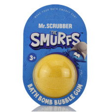 Ароматная шипучая бомбочка для детского купания  The Smurfs Bath Bomb Bubble Gum 170 g, Mr.SCRUBBER