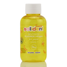 Детский ополаскиватель для полости рта без сахара с банановым вкусом SOLIDENT Junior Mouthwash Banana 100 мл