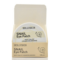 Тканинні патчі для шкіри навколо очей з муцином равлики, Snail Eye Patch, Hollyskin, 100 шт