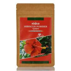 Натуральный порошок гибискуса Hibiscus Powder, NIDCO 50 г, уход за волосами и поддержка природной красоты