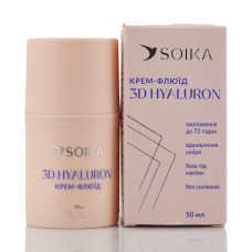 Дневной увлажняющий крем-флюид для лица Soika с гиалуроновой кислотой 3D HYALURON 50 мл