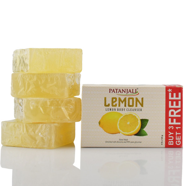 Аюрведическое мыло с лимоном Патанжали Lemon Body Cleanser Patanjali  4х 125г