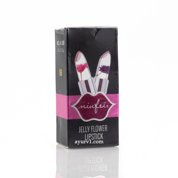 Губная помада, меняющая цвет, Beauty Bright Flower Crystal Jelly Lipstick Magic Temperature Change Color Lip, QIAOYAN, 30 г