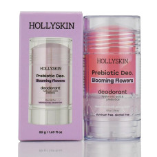 Парфюмированный дезодорант с гиалуроновой кислотой и пребиотиками Prebiotic Deo Blooming Flowers Hollyskin 50 г - с нотами розы и пиона, дополненный белым мускусом и сочным мандарином