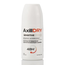 Шариковый дезодорант-антиперспирант AxillDRY Sensitive 48 часов – деликатная защита от пота для чувствительной кожи, 50 мл