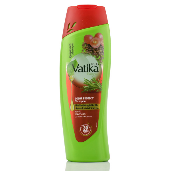 Шампунь Vatika  с маслами виноградных косточек и розмарина,  Vatika, Color Protect, Grapeseed and Rosemary oil, Shampoo, 400ml для окрашеных волос 