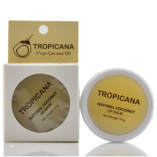 Натуральный кокосовый бальзам для губ с Тайланда, Tropicana, Coconut Oil, 10g