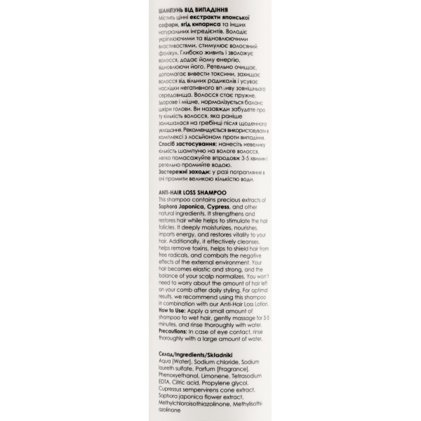 Шампунь проти впадання волосся, Shampoo anti hair loss, You look Professional, 250 ml