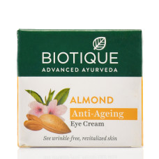 Крем для шкіри навколо очей Біо Мигдаль Biotique, Bio Almond eye cream 15 г - живлення, зволоження