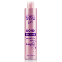 Шампунь тонуючий для Блонда Ніжно-рожевий, Blond pink shine anti yellow effect shampoo You Look, 250 мл
