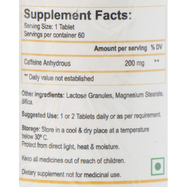 Кофеин Биотрекс Caffeine 200mg Biotrex 60 tab