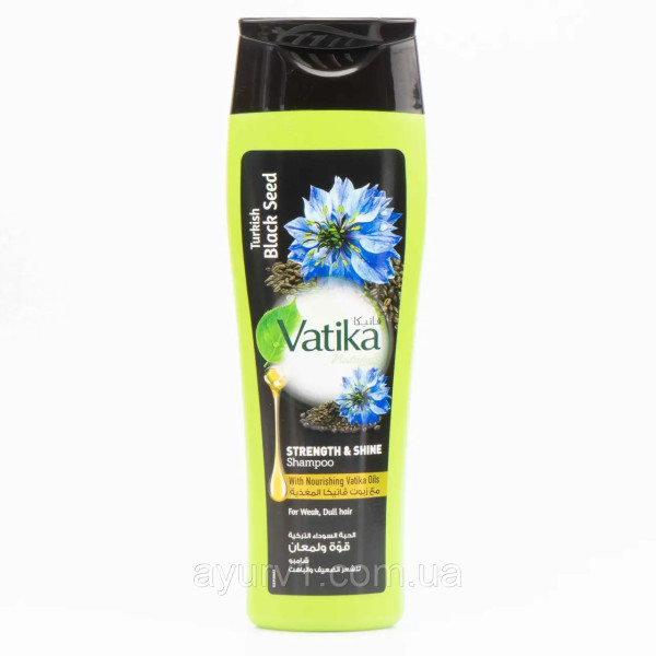 Шампунь для роста волос, с маслом черного тмина, Ватика , Dabur Vatika Black Seed Shampoo , 400 мл