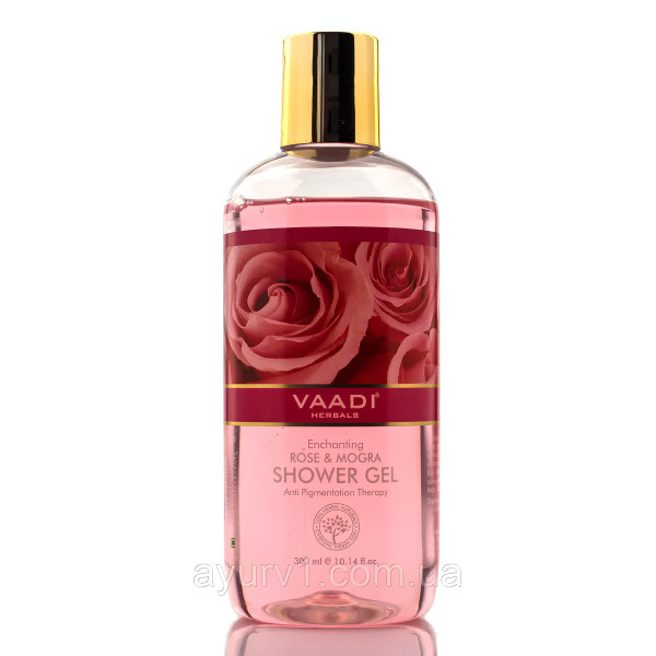 Очаровательный гель для душа «Роза и Могра», Enchanting Rose & Mogra Shower Gel Vaadi Herbals 300мл