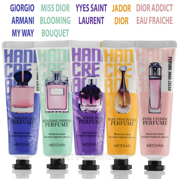 Парфюмированный крем для рук Meidian Premium Hand Cream, 30 г – роскошный уход с ароматами мировых духов