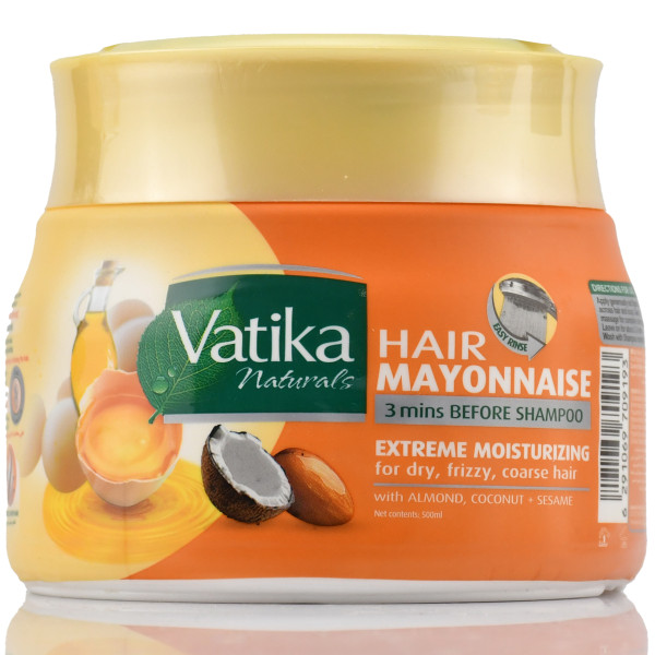 Маска (майонез)  для волос Глубокое увлажнение, Vatika, hair mayonnaise Extreme Moisturizing, 500ml