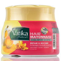 Маска-майонез для волосся ГЛИБОКОЕ ВІДНОВЛЕННЯ Vatika, hair mayonnaise Repair and Restore, 500ml