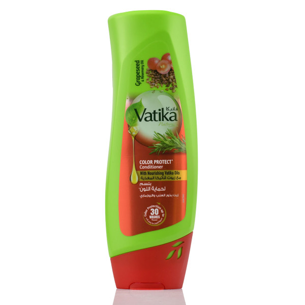 Кондиционер Ватика ЗАЩИТА ЦВЕТА, DABUR VATIKA Grapeseed and Rosemary oil CONDITIONER , 360 мл масло виноградных косточек, розмарин