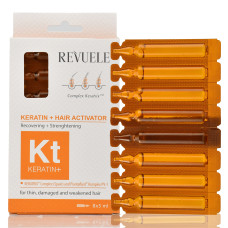 Ампулы для укрепления и роста волос, Keratin+Hair Activator, Revuele, 8*5 ml