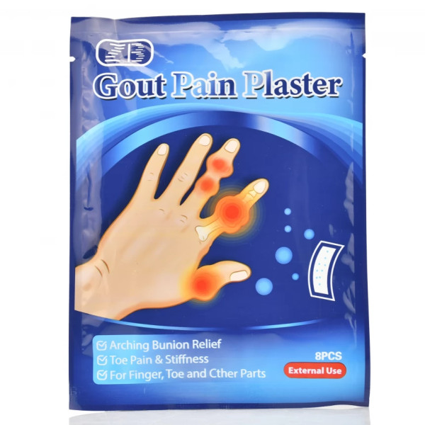 Пластырь от боли, падагра, артрит...Gout Pain Plaster 7 *10см, Zhoukou Huadong 8шт