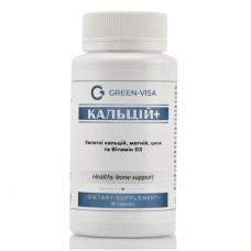 Кальций, магний, цинк, витамин Д3 Green-visa 90капсул