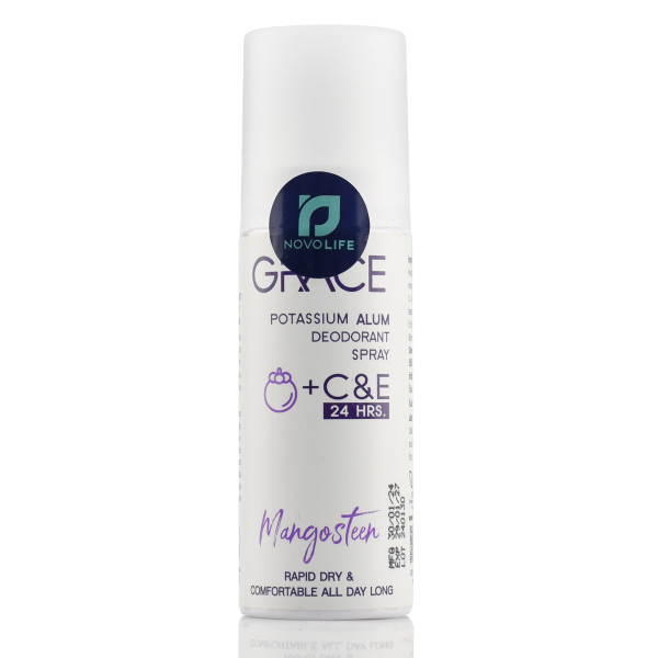 Натуральный дезодорант спрей алунит, кристалл, Spray Deodorant Mangosten, Grace, 50 мл